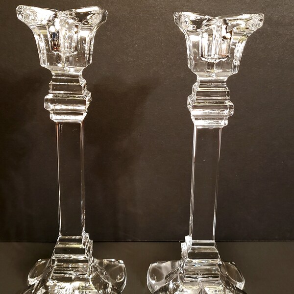 Mikasa Crystal Candlesticks - Etsy
