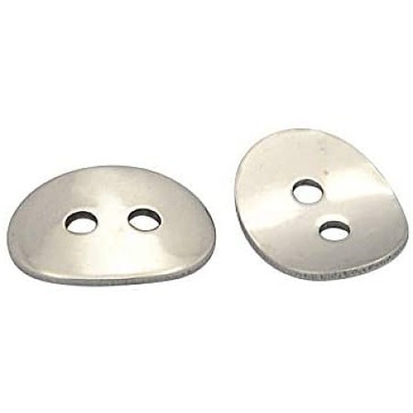 Stainless Steel Oval Curved Buttons.  Bracelet Clasp Buttons.