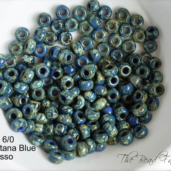 Miyuki 6/0 Glass Seed Beads - #4516 Montana Blue Picasso