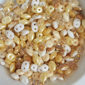 Antique Lace Blend Super Duo Beads.   Matubo Czech Glass 2 hole beads. 20 grams - 30 grams - 50 grams