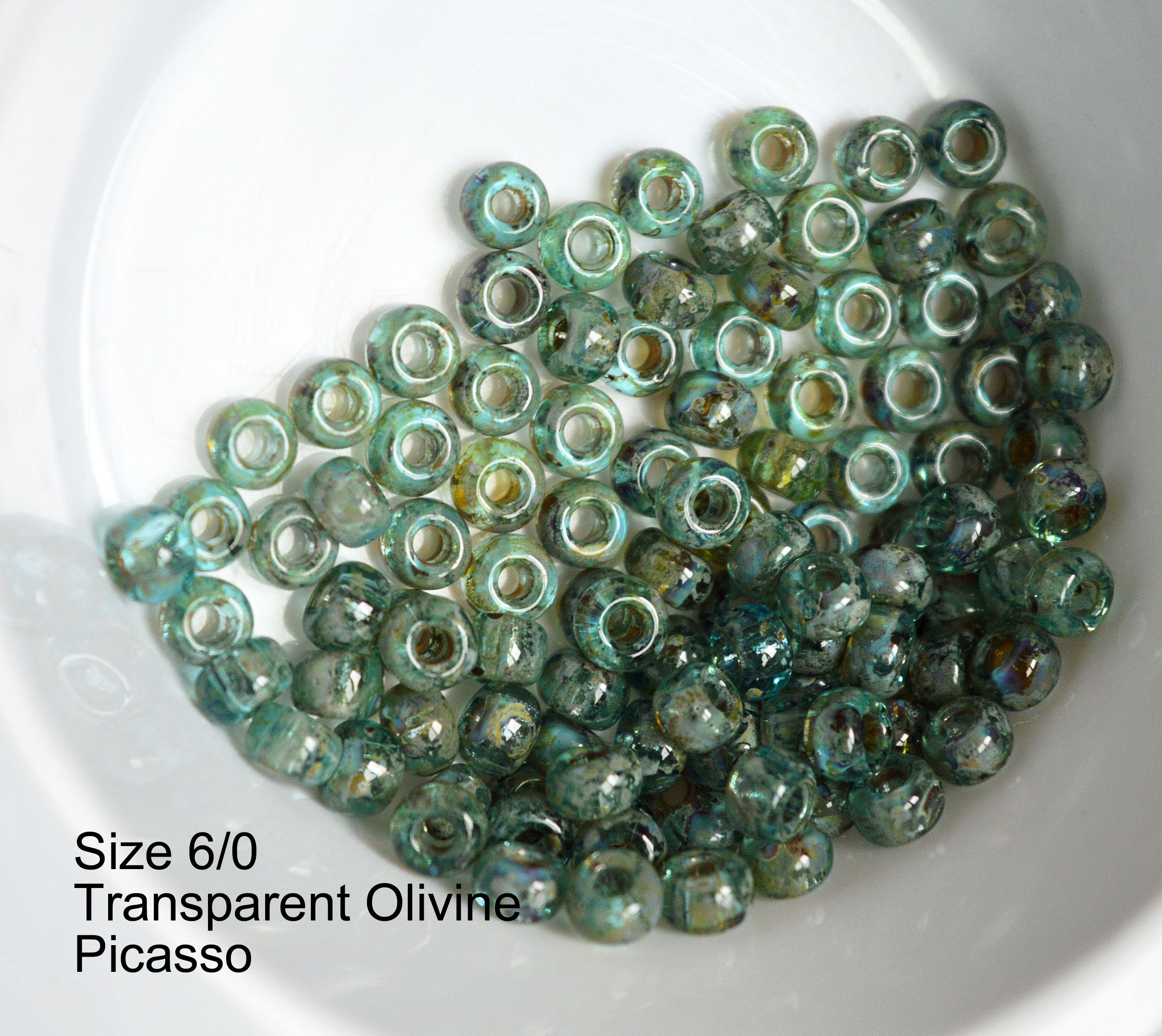 6/0 Aged Demeter Tube Picasso Mix (1/4 Kilo) - Bon Beads