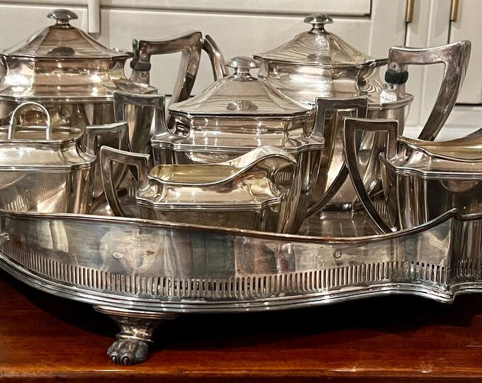 Antique 7-piece Silver Plate Tea Service Set by Wilcox International - Etsy