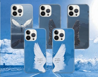 Dämonen respektieren mich Handyhülle Engel schützen mich Abdeckung für iPhone 14 13 12 Pro 11 XR für Samsung S23 S22 A73 A53 A13 Pixel 7 6A