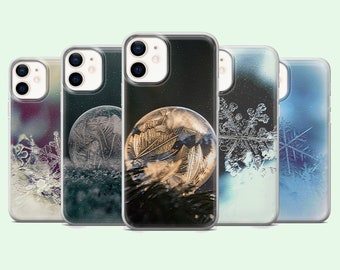 Frozen Handytasche Glitzer Schneeflocke Cover für iPhone 15 14, 13 12 11 Pro, XR, Samsung A13, S22, S21 FE, A40, A72, A52, Pixel 6a