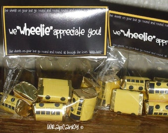 School Bus Driver Appreciation Chocolate Nugget Wrappers & Bag Topper (Digital Download)