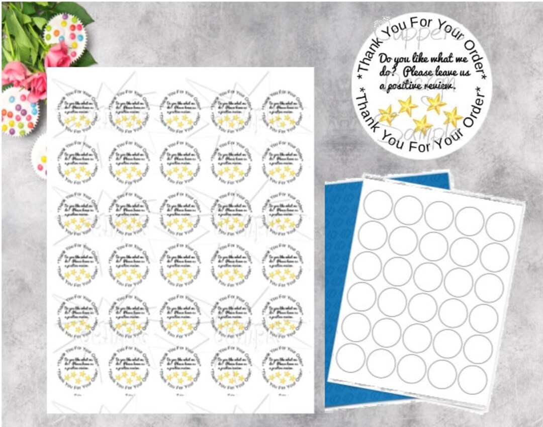 2 Round Thank You for Your Order Feedback Sticker 1181 - Etsy