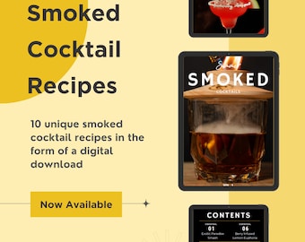 Libro Digital de Recetas de Cócteles Ahumados / / Receta de Cócteles Casero / Ebook de Ingredientes y Receta del Cóctel /
