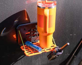Magnetische campingtafel | Opklapbare MOLLE-tafel voor zijmontage voor vrachtwagen, bestelwagen en overland | Met rubber gecoate magneten, boren niet mogelijk | Trail-uitrusting