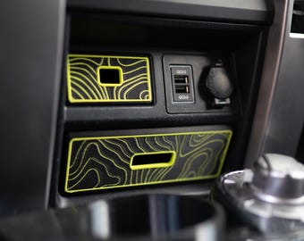 Dash Cubbies for 4Runner 5th Gen (2014-2024) | Topographic Storage Drawers | 3D Printed Interior Organizer for Toyota Overland Rigs