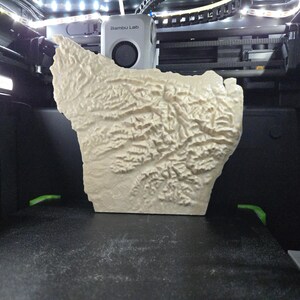 Parque Nacional Olímpico - Mapa impreso en 3D