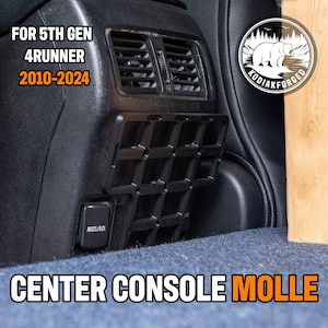 5th Gen 4Runner Center Console Molle Panel | Rear Passenger Storage Organizer | Tactical Gear Mount | 2010-2024