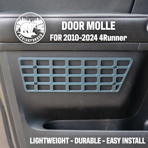 Door Molle | For Toyota 4Runner | 5th Gen | 3D Printed ASA Interior Storage Organizer | Tactical Gear Mount | Fits 2010-2024