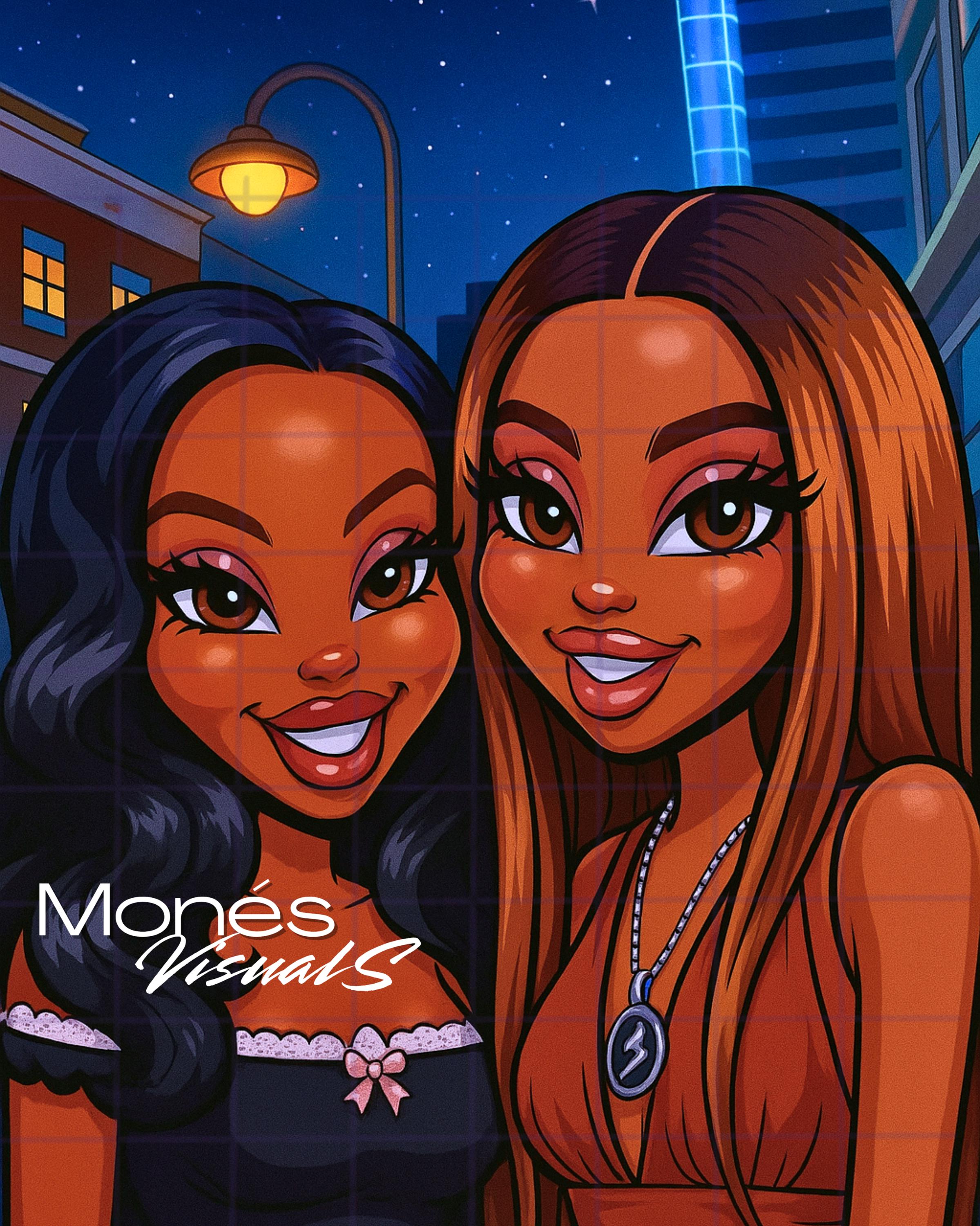 Custom Cartoon Inspired Portrait-digital Download - Etsy