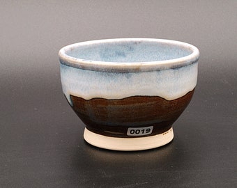 Frosted Ceramic Bowl, blue glaze, pottery bowl, wheel thrown, handmade bowl, ceramics, bowl, ice cream bowl, small bowl, stoneware - 0019