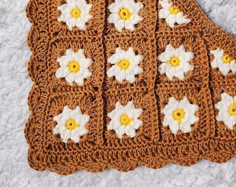 Crochet Daisy Bandana Pattern