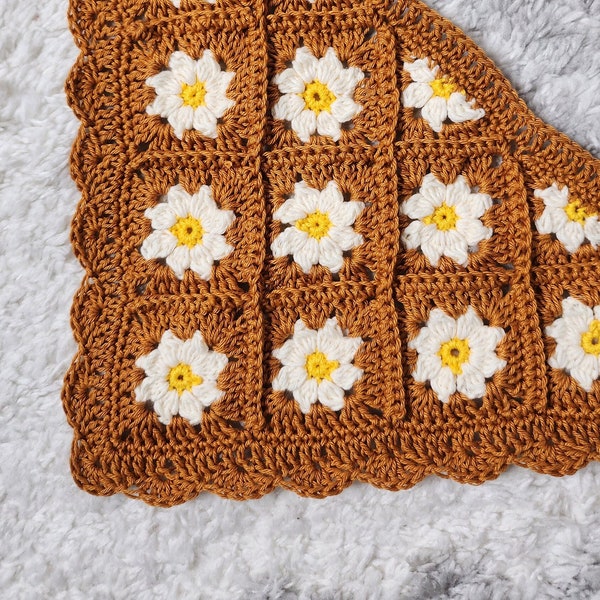 Crochet Daisy Bandana Pattern