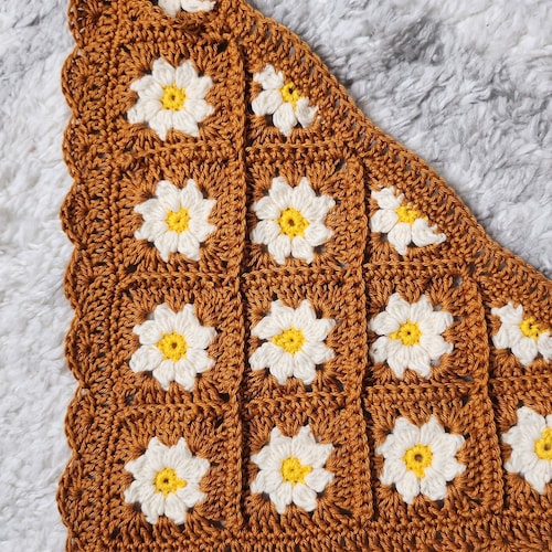 Crochet Daisy Bandana Pattern Etsy