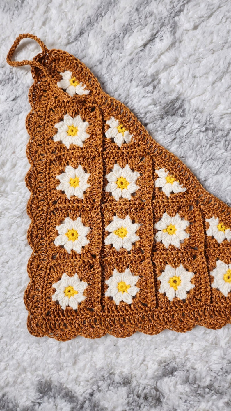 Crochet Daisy Bandana Pattern Etsy