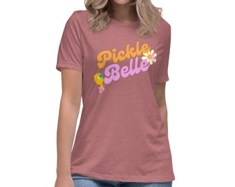 Pickle Ball Belle Retro Women's Relaxed T-Shirt