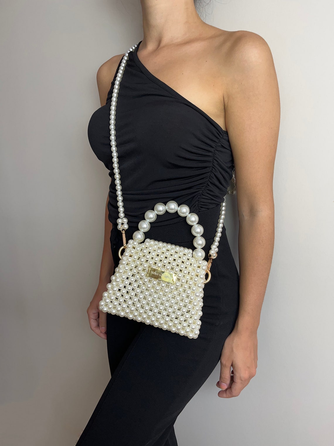 Pearl Beaded Luxury Bag Bridal Beaded Bag Design Handmade Etsy