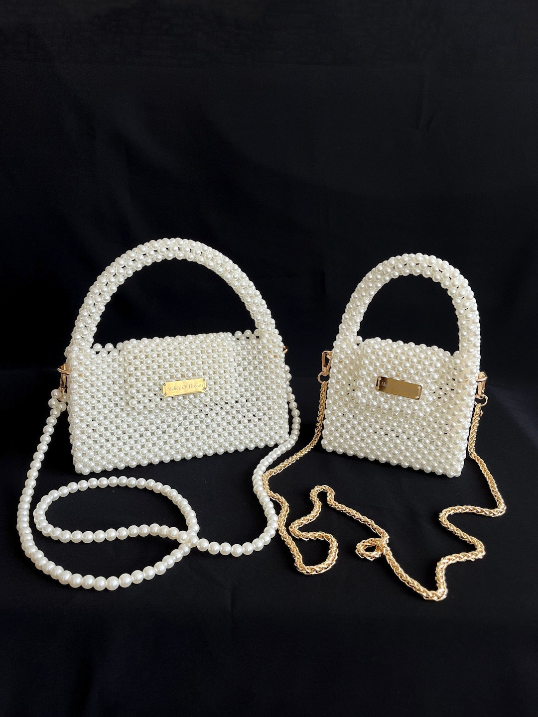 Pearl Bow Beaded Crossbody main image 1