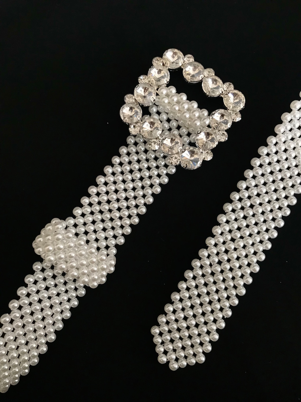 Beaded White Women's Belt, Luxury Pearl Belt, Bride Belt, Aesthetic