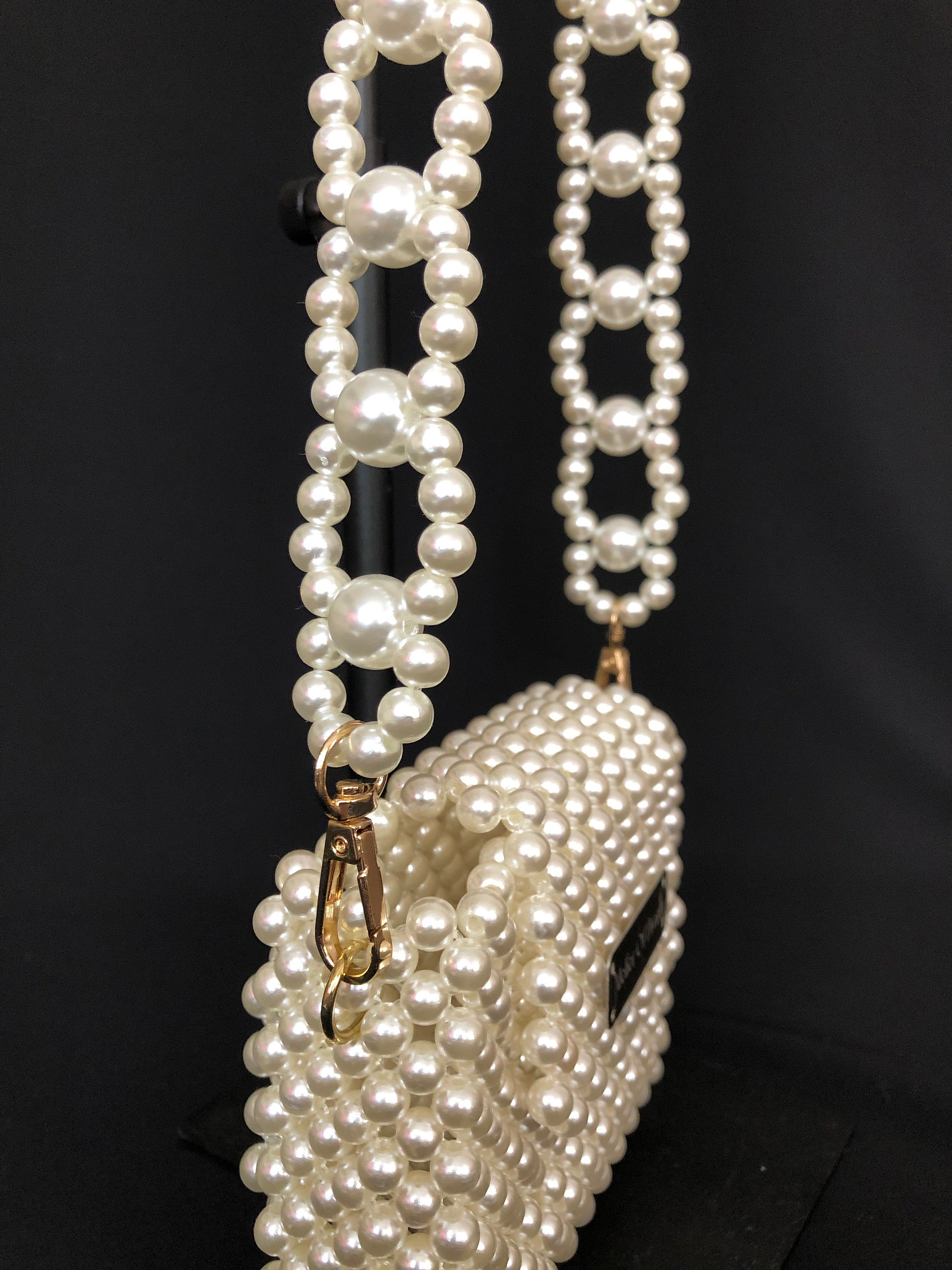 Handmade Pearl Beaded Bag: Luxury Bridal Crossbody - Etsy