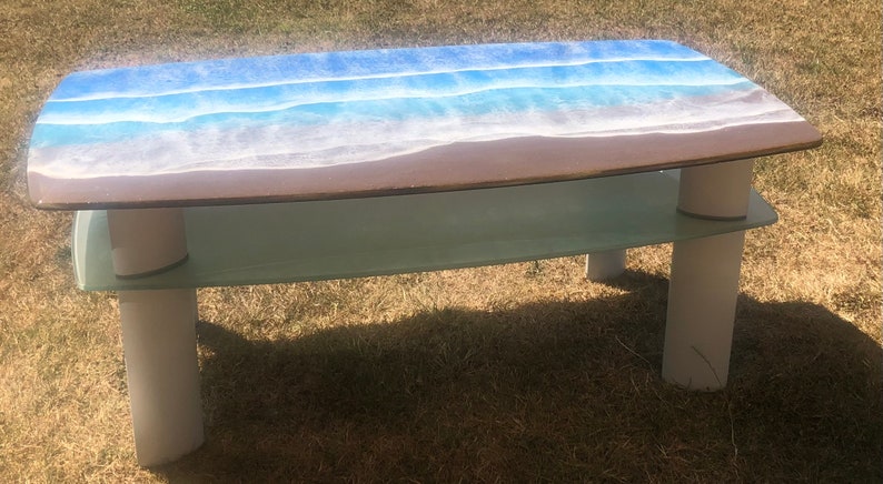 Epoxy Resin Beach Scene Coffee Table - Etsy UK