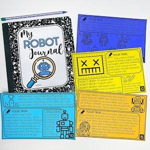 Bereicherung Aufgabenkarten Roboter Hausarbeit Aktivität Begabte und Talentierte Homeschool Aufgabe Karte Materialien Homeschool Printable