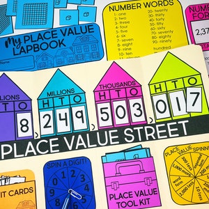 Place Value Lapbook Printable Teach Place Value Homeschool Math Place Value Chart  Base Ten Blocks Printable Template