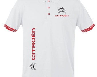 Polo Citroën Racing 100% Polyester Rallye WRC, T-shirt à capuche Polo personnalisé