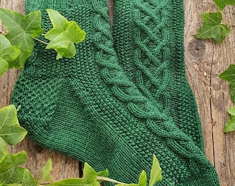 Mossy Path Socken Strickmuster - Strukturmuster PDF (Digitaler Download)
