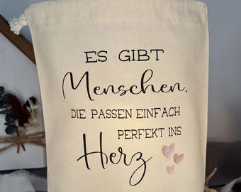 Fabric lantern with saying, gift idea for friends, friendship, thank you. Give the gift of joy. Light bag/light pouch/light bag