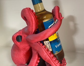 Porte-bouteille Octopus imprimé en 3D : décoration de bar unique