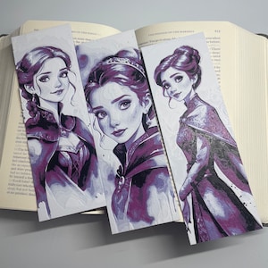 Lesezeichen Die Eiskönigin Anna Fan Art 3er Pack- Kunst Display - Bücherregal Display - Frozen - Elsa - Let it go - Prinzessin - Arendelle