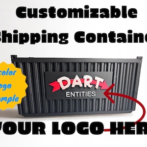Customizable Shipping Container - Stackable - Trinket Box - Company Logo - Personalized Logo - READ INSTR. before purchasing