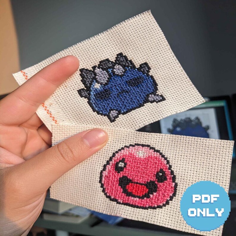 Blue Rock Slime Rancher Cross-stitch Pattern [DIGITAL PDF DOWNLOAD] - Etsy