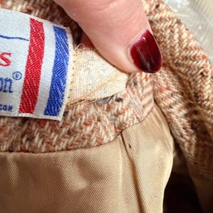 Chaqueta vintage de tweed color canela y rojo de Pendleton Knockabouts imagen 3