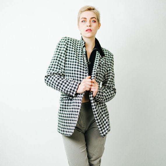 Hugo Buscati Milan Vintage Houndstooth Blazer -  … - image 2