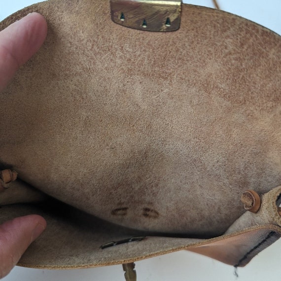 Hand Tooled Leather Crossbody Bag - image 5