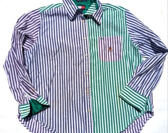 Vintage Tommy Hilfiger Striped Button Front Shirt 16