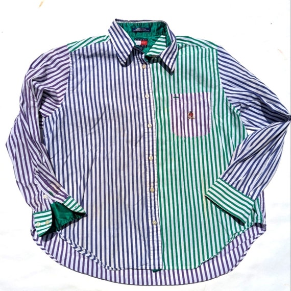 Vintage Tommy Hilfiger Striped Button Front Shirt 