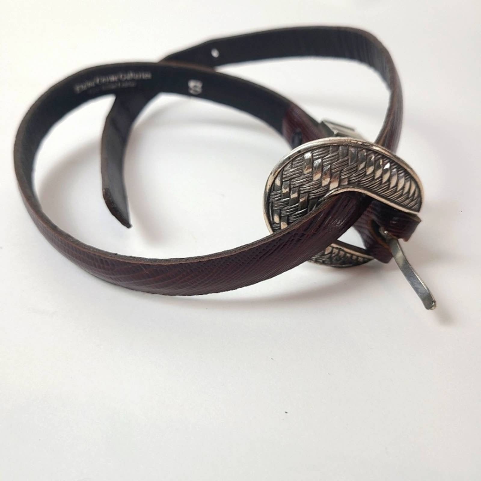 VTG Elaine Coyne Blk Embossed Leather Belt Size S/30inch Elaine Coyne Belt - Etsy main image 4