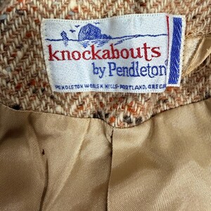 Chaqueta vintage de tweed color canela y rojo de Pendleton Knockabouts imagen 4