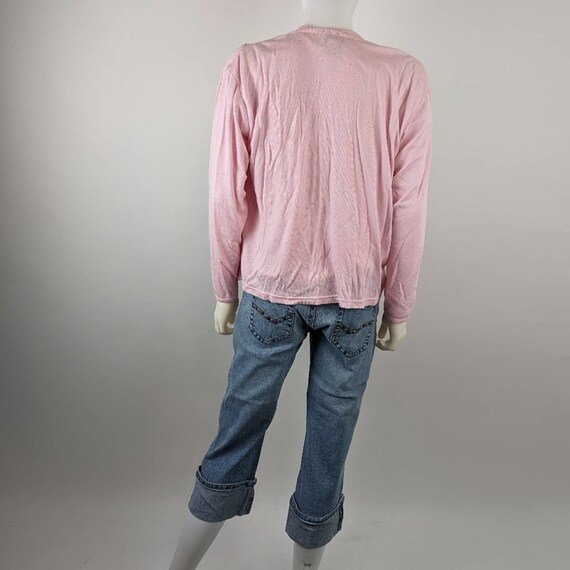 Vintage 80's Pink Sweater / Cardigan Set - L - image 6