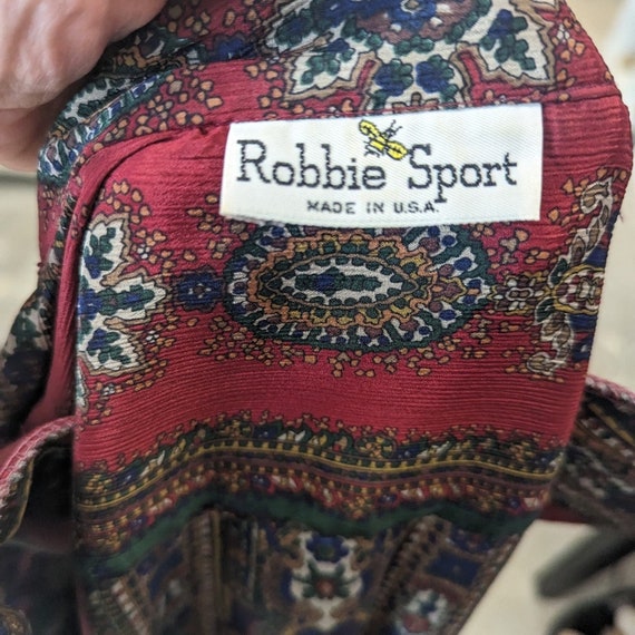 Vintage 80's Robbie Sport Paisley Button Front Sh… - image 5