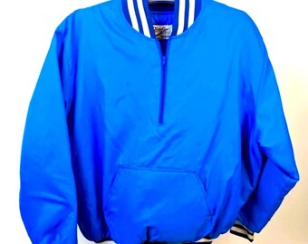 Sudadera bomber azul vibrante vintage