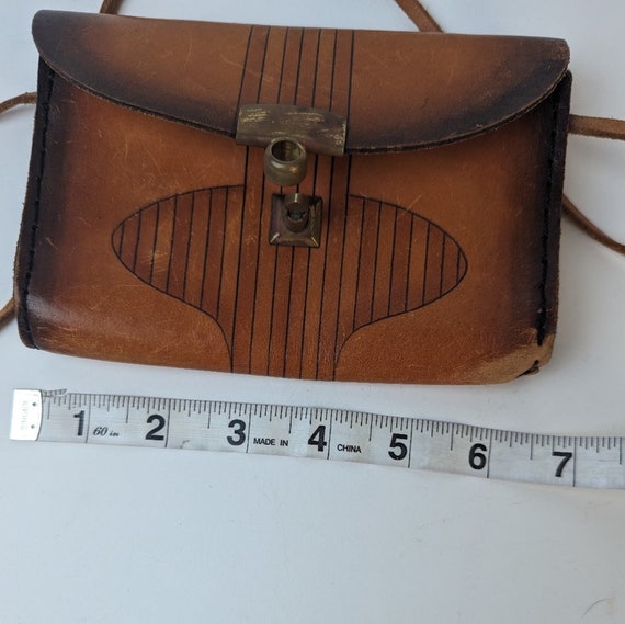 Hand Tooled Leather Crossbody Bag - image 3