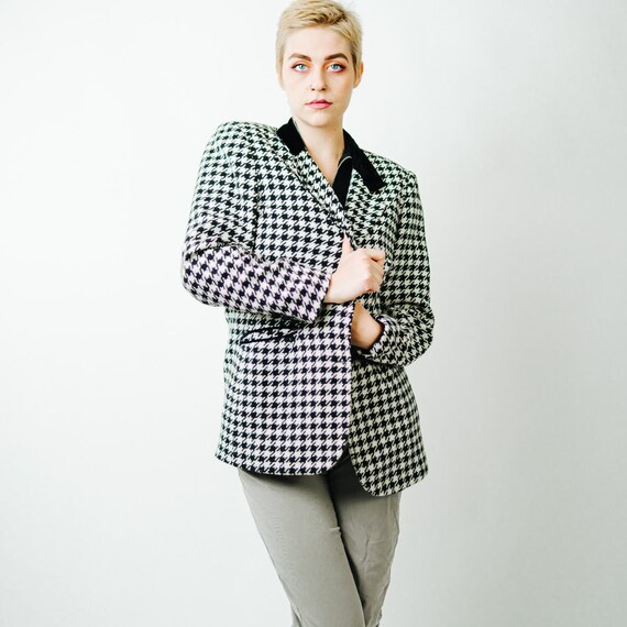 Hugo Buscati Milan Vintage Houndstooth Blazer -  … - image 9