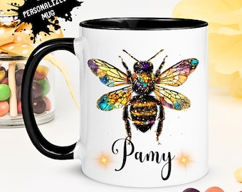 Personalized Bee Mug, Bee Cup, Insect Lover, Honey Bee Lover Gift, Bee Custom Mug, Beekeeper Gift, Bee Gifts For Women, Wildlife Tea Cup